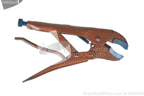 Image of Brown stainless steel jaw locking pliers