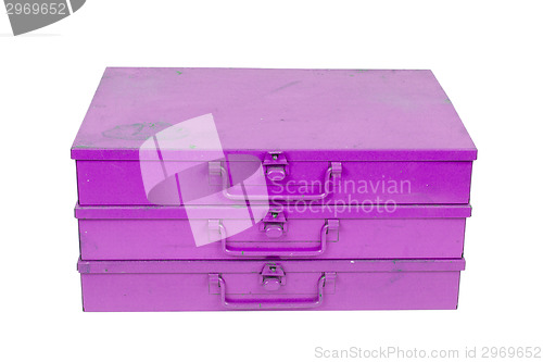 Image of Old metal box isolated