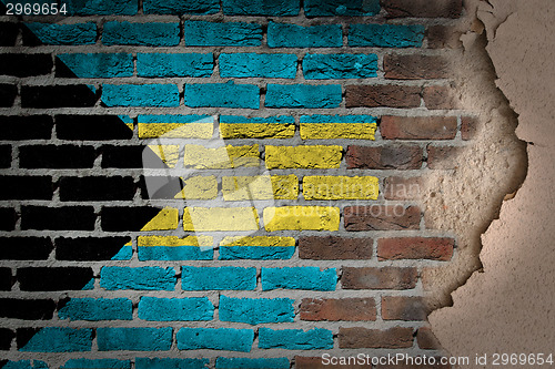 Image of Dark brick wall with plaster - Bahamas