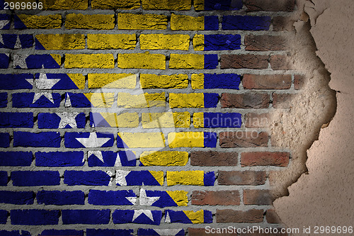 Image of Dark brick wall with plaster - Bosnia and Herzegovina