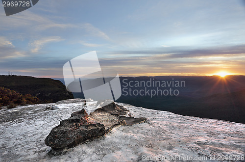 Image of Sunset Wentworth Falls Blue Mountains Australia