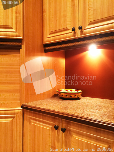 Image of Kitchen in warm orange colors