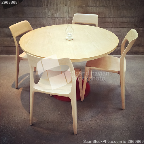 Image of Dining table and chairs, modern design