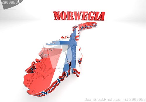 Image of map illustration of Norway