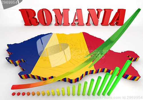 Image of Map illustration of Romania
