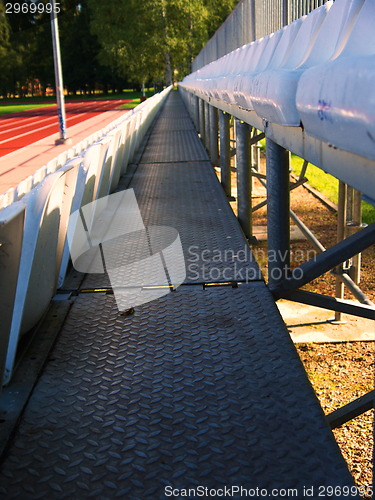 Image of Rows of chairs in a stadium