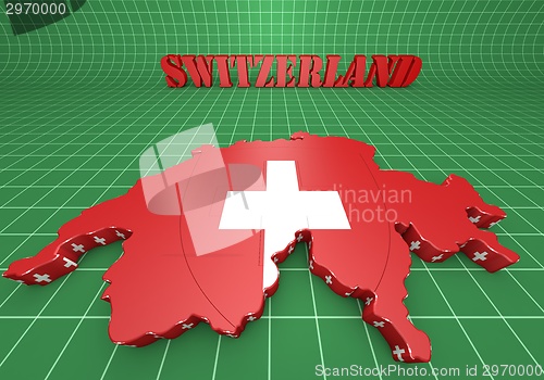 Image of Map illustration of Switzerland