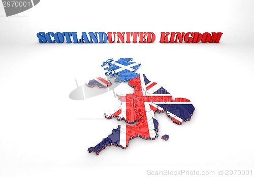 Image of map illustration of Scotland and England