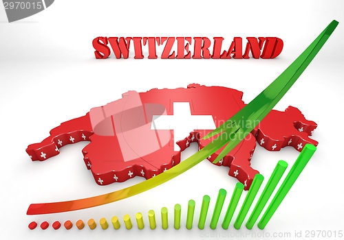 Image of Map illustration of Switzerland