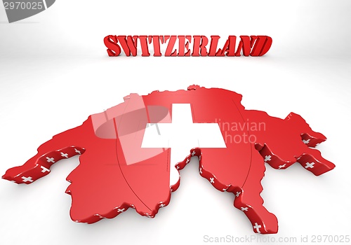 Image of Map illustration of Switzerland