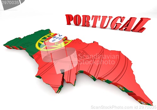 Image of Map illustration of Portugal with map