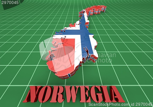 Image of map illustration of Norway