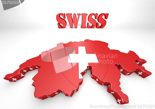 Image of Map illustration of Switzerland