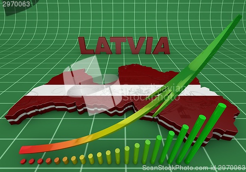 Image of Illustration Map of Latvia