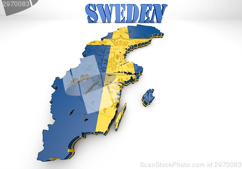 Image of map illustration of Sweden