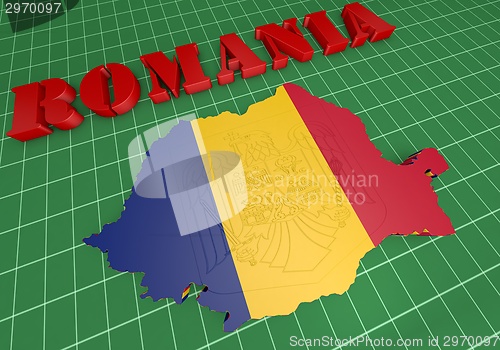 Image of Map illustration of Romania