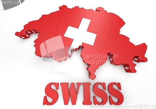 Image of Map illustration of Switzerland