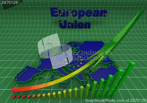 Image of european countries 3d illustration