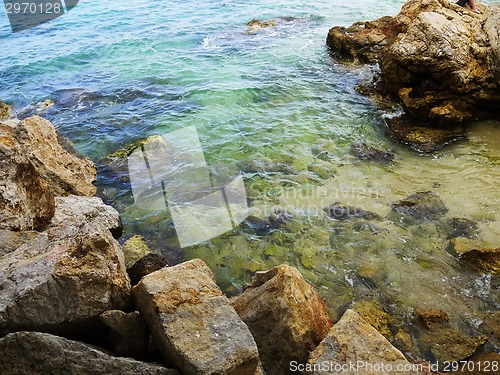 Image of Beach bay azure , Cala Gat, Majorca island