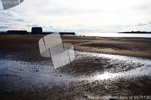 Image of Bay in the Scotland, empty beach