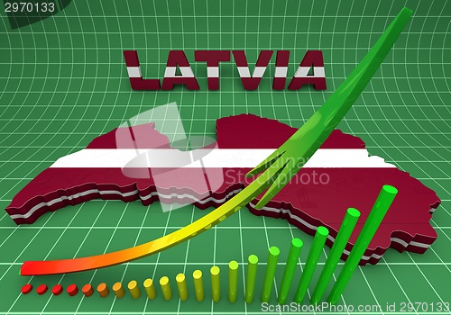 Image of Illustration Map of Latvia