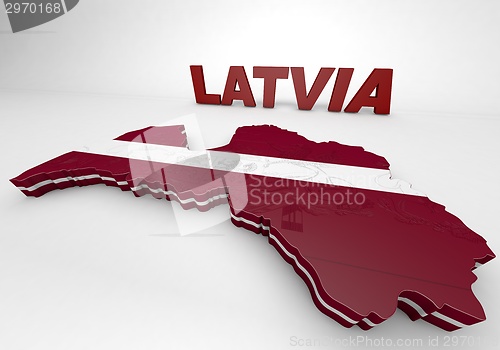 Image of Illustration Map of Latvia