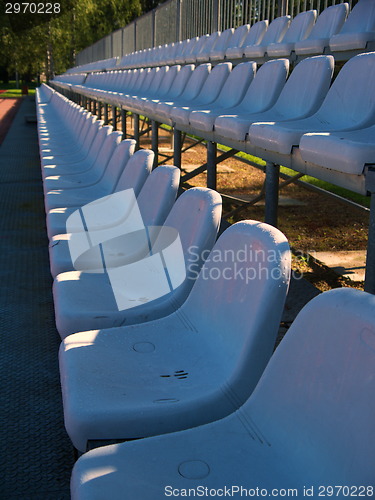 Image of Rows of chairs in a stadium