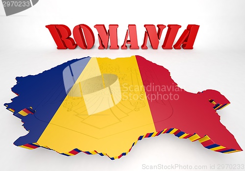 Image of Map illustration of Romania