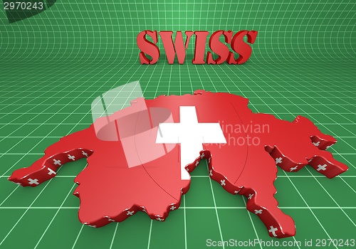 Image of Map illustration of Switzerland