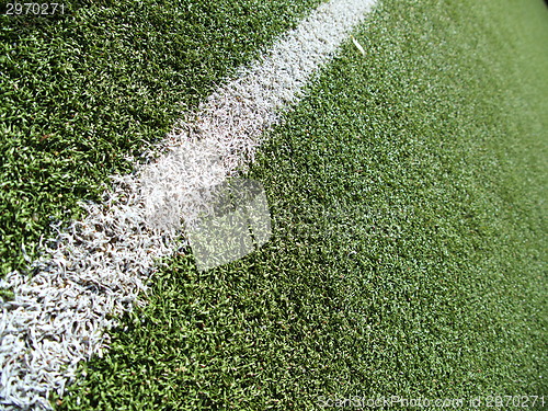 Image of Soccer field grass on the green