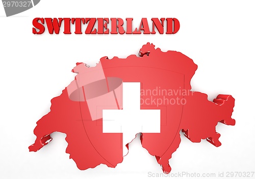 Image of Map illustration of Switzerland