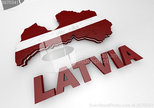 Image of Illustration Map of Latvia