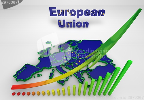 Image of european countries 3d illustration