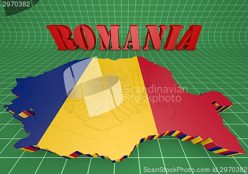 Image of Map illustration of Romania