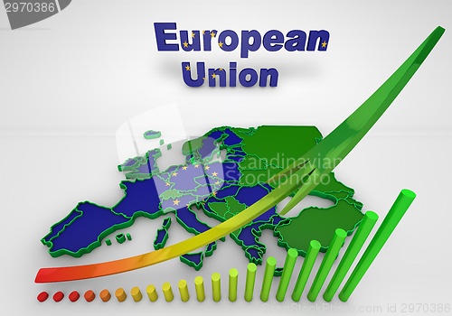 Image of european countries 3d illustration