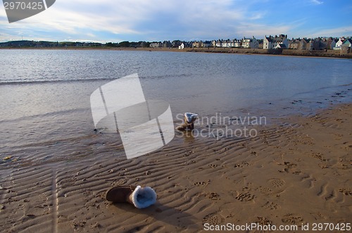 Image of Bay in the Scotland, empty beach