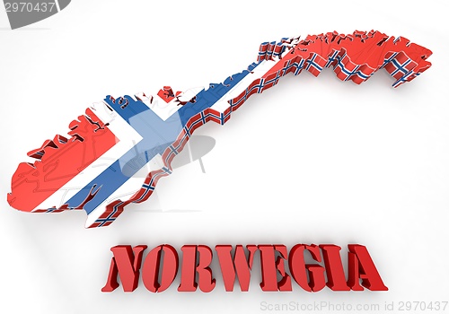 Image of map illustration of Norway