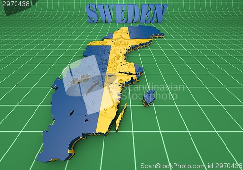 Image of map illustration of Sweden