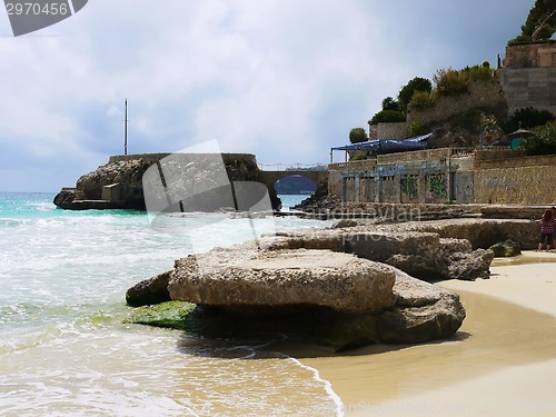 Image of Beach bay azure , Cala Gat, Majorca island