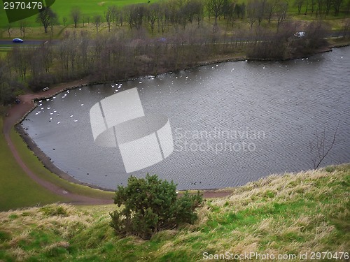 Image of Park with lake in Edinburgh,