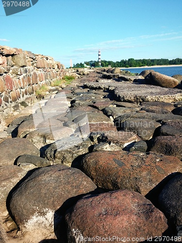 Image of Stone road ruins towards the sea