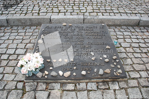 Image of Memorial plate - Auschwitz II (Birkenau)