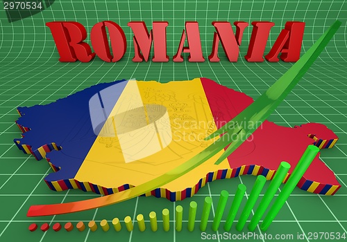 Image of Map illustration of Romania