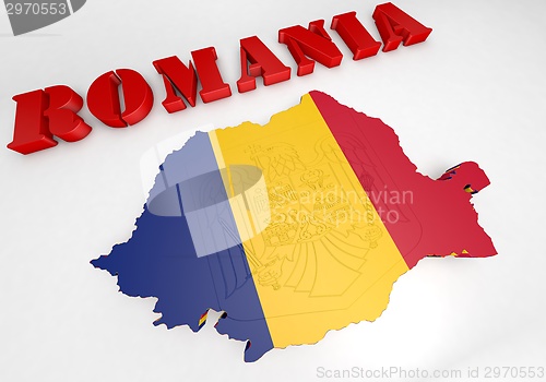 Image of Map illustration of Romania