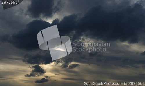 Image of Cloudy sunset at baltic sea
