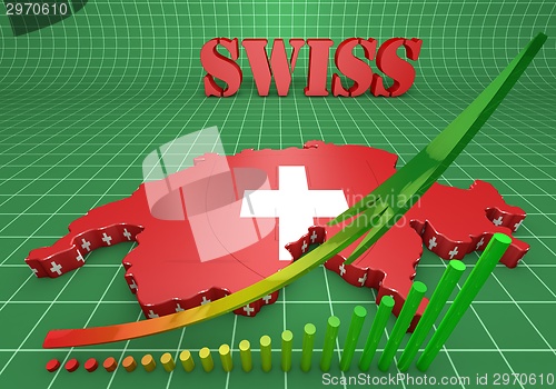 Image of Map illustration of Switzerland