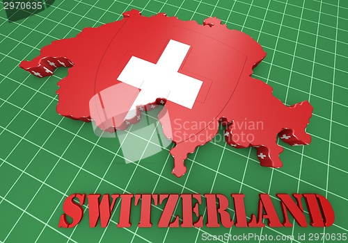 Image of Map illustration of Switzerland