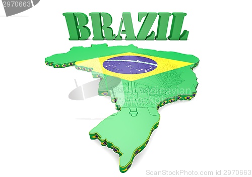 Image of map illustration of Brazil