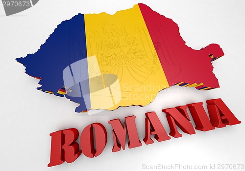 Image of Map illustration of Romania