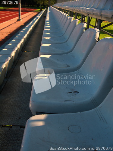 Image of Rows of chairs in a stadium